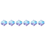 Preciosa Czech Crystal Bead Rondell 451 69 302 Violet Aurora Borealis
