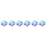 Preciosa Czech Crystal Bead Rondell 451 69 302 Violet Aurora Borealis
