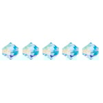 Preciosa Czech Crystal Bead Rondell 451 69 302 Aquamarine Aurora Borealis