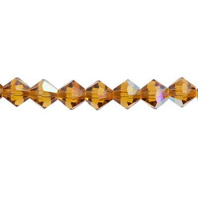 Preciosa Czech Crystal Bead Rondell 451 69 302 Topaz Aurora Borealis