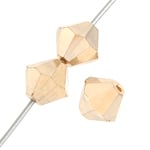 Preciosa Czech Crystal Bead Rondell 6mm 36pcs 451 69 302 Golden Flare