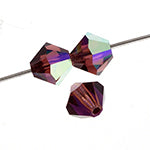 Preciosa Czech Crystal Bead Rondell 451 69 302 Burgundy Aurora Borealis