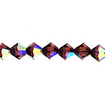 Preciosa Czech Crystal Bead Rondell 451 69 302 Burgundy Aurora Borealis