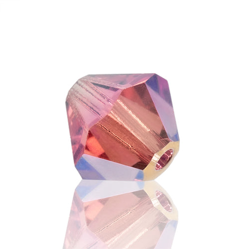Preciosa Czech Crystal Bead Rondell 451 69 302 Rose Aurora Borealis x2