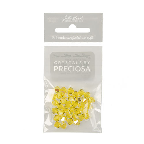 Preciosa Czech Crystal Bead Rondell 451 69 302 Citrine Glitter