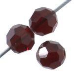 Preciosa 5in Strand Round Bead 31pcs 4mm Garnet