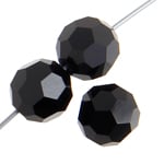 Preciosa 5in Strand Round Bead Jet