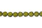 Preciosa 5in Strand Round Bead Olivine