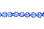 Preciosa 5in Strand Round Bead Sapphire