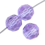 Preciosa 5in Strand Round Bead Violet