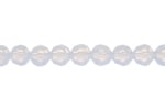 Preciosa 5in Strand Round Bead White Opal