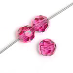 Preciosa 5in Strand Round Bead Fuchsia