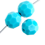 Preciosa 5in Strand Round Bead Turquoise