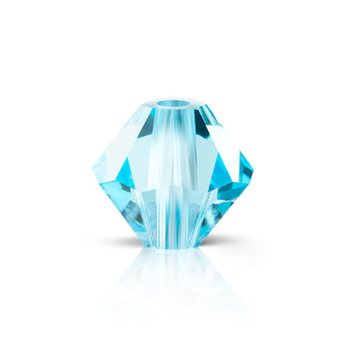 Preciosa 5in Strand Round Bead Aqua Bohemica