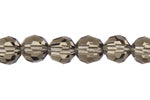 Preciosa 5in Strand Round Bead Black Diamond