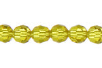 Preciosa 5in Strand Round Bead Citrine