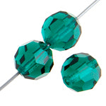 Preciosa 5in Strand Round Bead Emerald