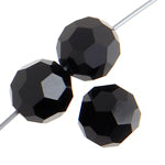 Preciosa 5in Strand Round Bead Jet