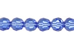Preciosa 5in Strand Round Bead Sapphire