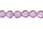 Preciosa 5in Strand Round Bead Pink Sapphire