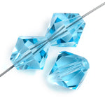 Preciosa 5in Strand Rondell Bead Aquamarine