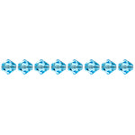 Preciosa 5in Strand Rondell Bead Aquamarine