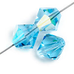 Preciosa 5in Strand Rondell Bead Aquamarine