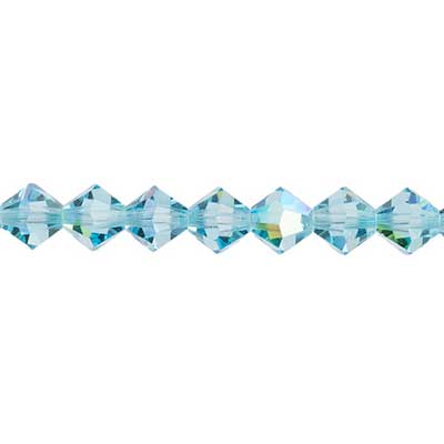 Preciosa 5in Strand Rondell Bead Aquamarine
