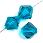 Preciosa 5in Strand Rondell Bead Blue Zircon