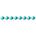 Preciosa 5in Strand Rondell Bead Blue Zircon
