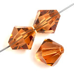 Preciosa 5in Strand Rondell Bead Light Colorado Topaz