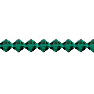 Preciosa 5in Strand Rondell Bead Emerald