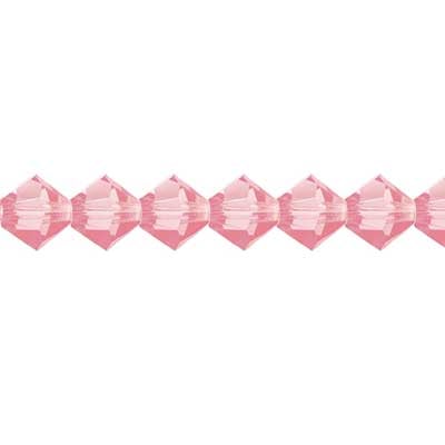 Preciosa 5in Strand Rondell Bead Rose