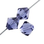 Preciosa 5in Strand Rondell Bead Tanzanite