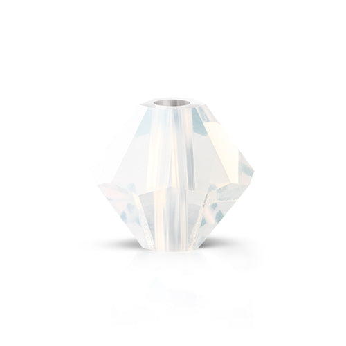 Preciosa 5in Strand Rondell Bead White Opal