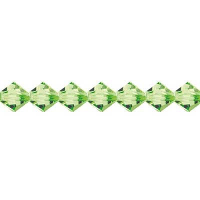 Preciosa 5in Strand Rondell Bead Peridot