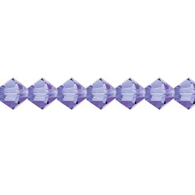 Preciosa 5in Strand Rondell Bead Tanzanite