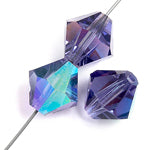 Preciosa 5in Strand Rondell Bead Tanzanite