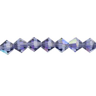 Preciosa 5in Strand Rondell Bead Tanzanite
