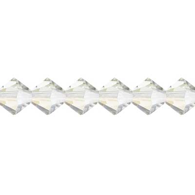 Preciosa 5in Strand Rondell Bead Argent Flare