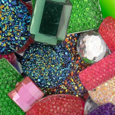 Fancy Acrylic Stones Assorted Shapes & Sizes Approx. 250g