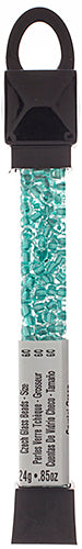 Czech Seed Beads Approx 24g Vial 6/0 - Green Shades