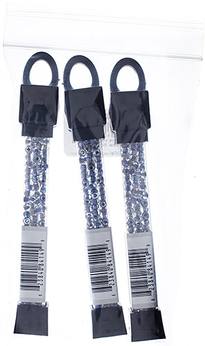 Czech Seed Beads Approx 24g Vial 6/0 - Black/White Shades