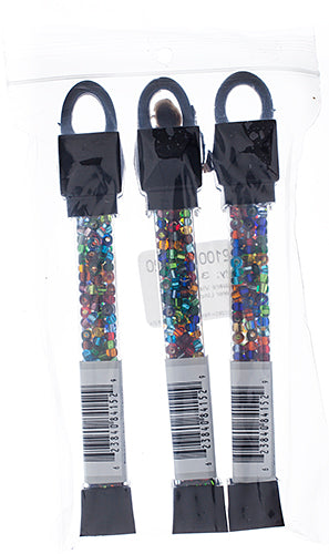 Czech Seed Beads Approx 24g Vial 6/0 - Black/White Shades