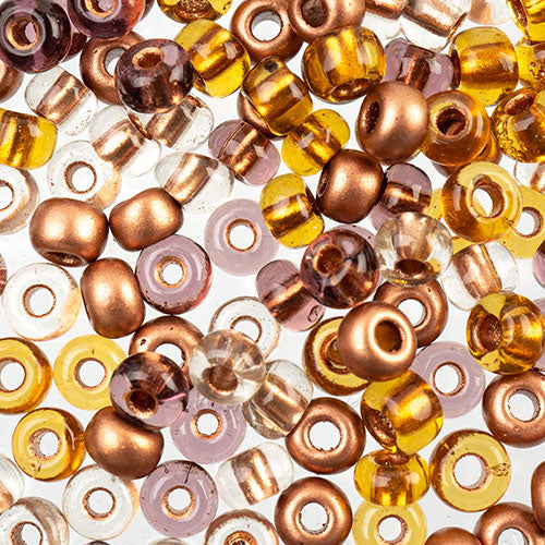 Czech Seed Beads Approx 24g Vial 2/0 - Brown Shades