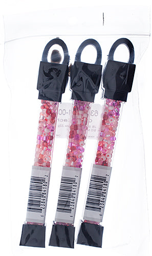 Czech Seed Beads Approx 24g Vial 6/0 - Pink Shades