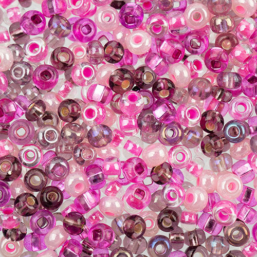 Czech Seed Beads Approx 24g Vial 6/0 - Purple Shades
