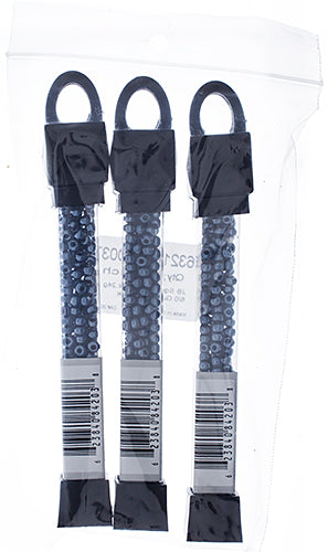 Czech Seed Beads Approx 24g Vial 6/0 - Black/White Shades