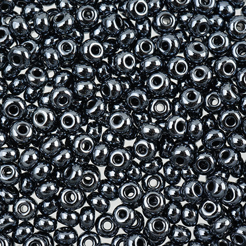 Czech Seed Beads Approx 24g Vial 6/0 - Black/White Shades