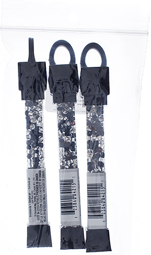 Czech Seed Beads Approx 24g Vial 6/0 - Black/White Shades